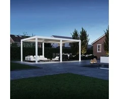 Pavėsinė Pergola DELUXE PRO AUTOMATIC 4x6 su LED, Baltas