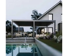 Pavėsinė Pergola DELUXE PRO AUTOMATIC 4x6 su LED, Anthracite