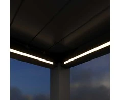 Pavėsinė Pergola DELUXE PRO AUTOMATIC 4x8 su LED, Anthracite