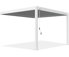 Pavėsinė Pergola DELUXE WALL 3.6x4, Baltas (montuojama prie sienos)