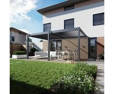 Pavėsinė Pergola DELUXE WALL 3.6x5.3, Anthracite (montuojama prie sienos)