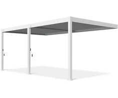 Pavėsinė Pergola DELUXE WALL 3.6x6, Baltas (montuojama prie sienos)