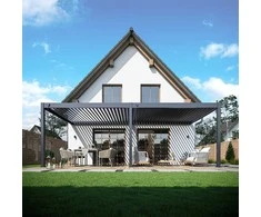 Pavėsinė Pergola DELUXE WALL 3.6x7.2, Anthracite (montuojama prie sienos)