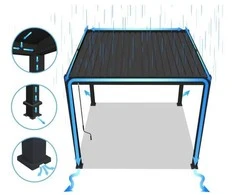 Pavėsinė Pergola ELEGANCE 3x4, Anthracite