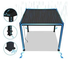 Pavėsinė Pergola ELEGANCE 3x4, Anthracite/Light Pilkas