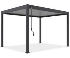Pavėsinė Pergola ELEGANCE AUTOMATIC 3x4 su LED, Anthracite/Light Pilkas