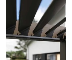 Pavėsinė Pergola ELEGANCE AUTOMATIC 3x6 su LED, Taupe