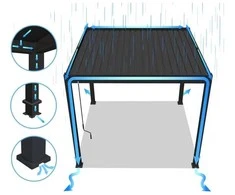 Pavėsinė Pergola ELEGANCE DUO 3.6x4, Baltas