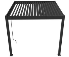 Pavėsinė Pergola ELEGANCE WALL 3x3, Anthracite, montuojama prie sienos