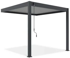 Pavėsinė Pergola ELEGANCE WALL 3x3, Anthracite/Light Pilkas, montuojama prie sienos