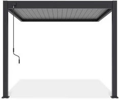 Pavėsinė Pergola ELEGANCE WALL 3x3, Anthracite/Light Pilkas, montuojama prie sienos