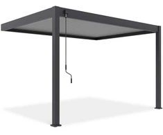 Pavėsinė Pergola ELEGANCE WALL 3x4, Anthracite/Light Pilkas, montuojama prie sienos