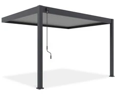 Pavėsinė Pergola ELEGANCE WALL 3x4, Anthracite/Light Pilkas, montuojama prie sienos