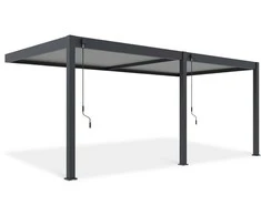 Pavėsinė Pergola ELEGANCE WALL 3x6, Anthracite/Light Pilkas, montuojama prie sienos