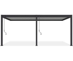 Pavėsinė Pergola ELEGANCE WALL 3x6, Anthracite/Light Pilkas, montuojama prie sienos