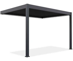 Pavėsinė Pergola ELEGANCE WALL AUTOMATIC 3x4 su LED, Anthracite, montuojama prie sienos