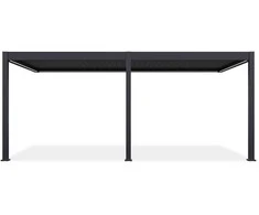 Pavėsinė Pergola ELEGANCE WALL AUTOMATIC 3x6 su LED, Anthracite, montuojama prie sienos