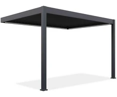 Pavėsinė Pergola ELEGANCE WALL AUTOMATIC 3x4 su LED, Anthracite, montuojama prie sienos