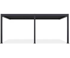 Pavėsinė Pergola ELEGANCE WALL AUTOMATIC 3x6 su LED, Anthracite, montuojama prie sienos