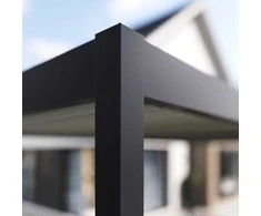 Pavėsinė Pergola ELEGANCE WALL AUTOMATIC 3x3 su LED, Anthracite/Light Pilkas, montuojama prie sienos