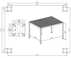 Pavėsinė Pergola Premium 3x4, Anthracite