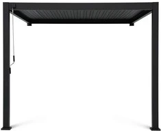 Pavėsinė Pergola Premium Wall 3x3 Anthracite, montuojama prie sienos