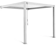 Pavėsinė Pergola Premium Wall 3x4 Baltas, montuojama prie sienos