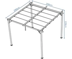 Pavėsinė Pergola SPRINT 3x3, Baltas