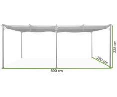 Pavėsinė Pergola SPRINT 3x6, Baltas