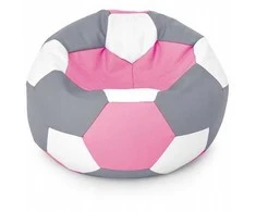 Pink Sėdmaišis-pufas vaikams Ball XXL (40 cm), Pilkas/Rožinė/Baltas