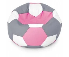 Pink Sėdmaišis-pufas vaikams Ball XXL (40 cm), Pilkas/Rožinė/Baltas