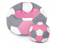 Pink Sėdmaišis su pufu Ball XXXL (80 cm), Rožinė/Baltas/Pilkas