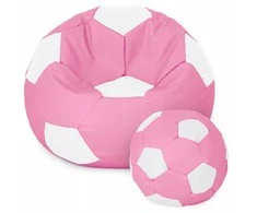 Pink Sėdmaišis su pufu Ball XXXL (80 cm), Rožinė/Baltas