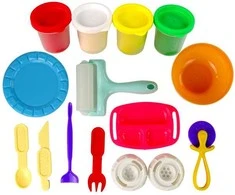 Plastilino rinkinys su makaronų gaminimo aparatu