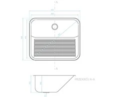 Plieninė ūkinė plautuvė Kuchinox EKO, SKE_090A, Inox