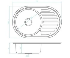 Plieninė virtuvinė plautuvė Kuchinox FARO, SKH_381T, Inox Linen