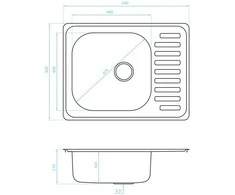 Plieninė virtuvinė plautuvė Kuchinox JUNAK, SQA_313T, Inox Linen