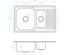 Plieninė virtuvinė plautuvė Kuchinox JUNAK, SQA_033T, Inox