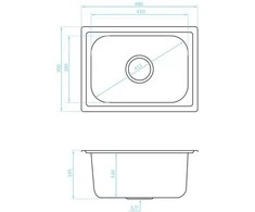 Plieninė virtuvinė plautuvė Kuchinox MINI, SKM_010T, Inox