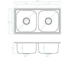 Plieninė virtuvinė plautuvė Kuchinox STANDARD, SKS_320T, Inox Linen