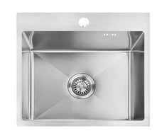 Plieninė virtuvinė plautuvė Rea Leo 50 su maišytuvu, Brushed Nickel