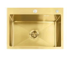 Plieninė virtuvinė plautuvė Rea Liam, Brushed Gold