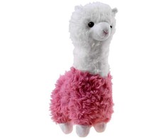 Pliušinė lama, 28 cm, rožinė