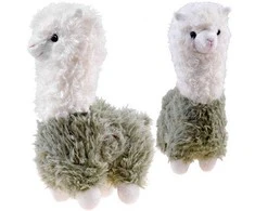 Pliušinė lama, 28 cm, žalia
