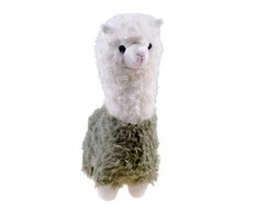 Pliušinė lama, 28 cm, žalia