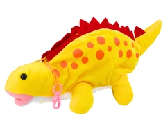 Pliušinis penalas Dinozauras, geltonas