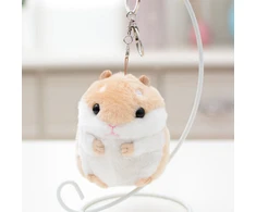 Pliušinis raktų pakabukas Žiurkėnas, smėlinis, 10 cm