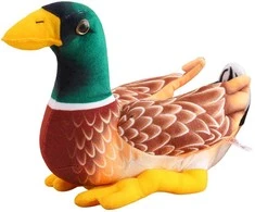 Pliušinis žaislas Antis, 28 cm, ruda/žalia