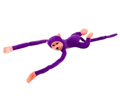 Pliušinis žaislas Beždžionė su garsais, violetinė, 80 cm