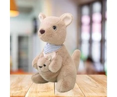 Pliušinis žaislas Kengūra su jaunikliu, 23 cm